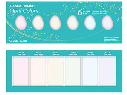 Acuarelas Gansai Tambi - Opal Set 6