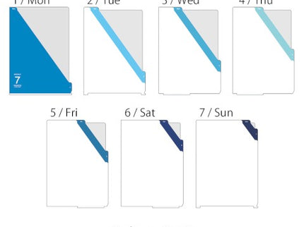 Folder de 7 Compartimentos A4 - Lineas Azul