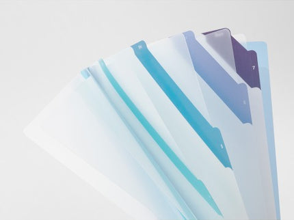 Folder de 7 Compartimentos A4 - Lineas Azul
