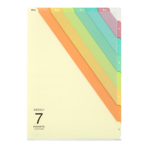 Folder de 7 Compartimentos A4 - Lineas Arcoiris