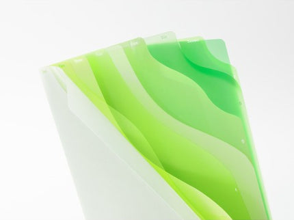 Folder de 7 Compartimentos A4 - Olas Verde