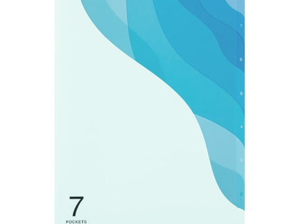 Folder de 7 Compartimentos A4 - Olas Azul