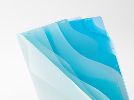 Folder de 7 Compartimentos A4 - Olas Azul