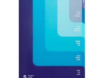 Folder de 5 Compartimentos A4 - Azul