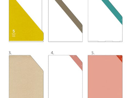 Folder de 5 Compartimentos A4 - Lineas Amarillo