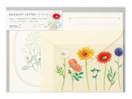 Set de Cartas y Sobres + Stickers - Flores