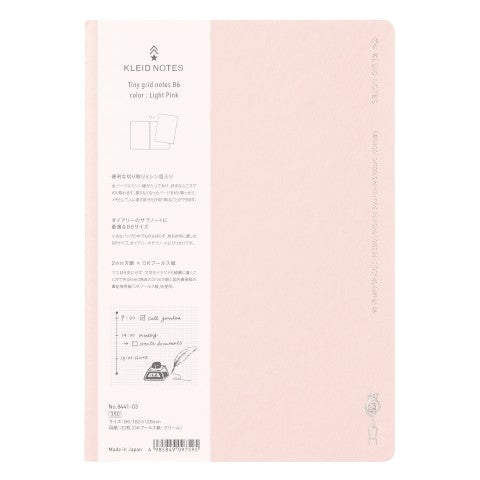 Cuaderno B6 - Cuadrícula mini 2mm - Rosado