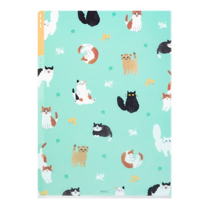 Folder de 3 Compartimentos A4 - Gatos Verde