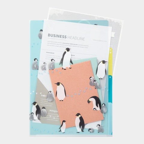 Folder de 3 Compartimentos A4 - Pingüinos