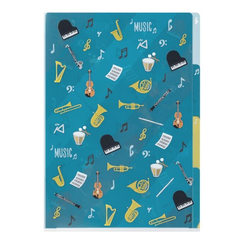 Folder de 3 Compartimentos A4 - Instrumentos Musicales