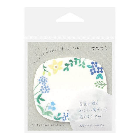 Sticky Notes Transparentes - Flores Silvestres