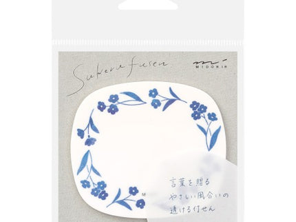 Sticky Notes Transparentes - Flores Azules