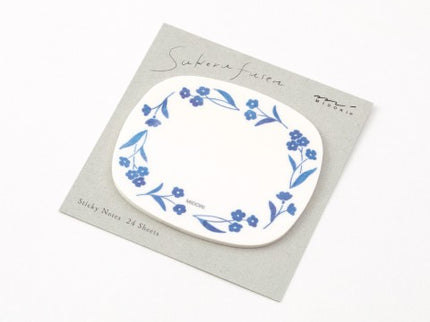 Sticky Notes Transparentes - Flores Azules