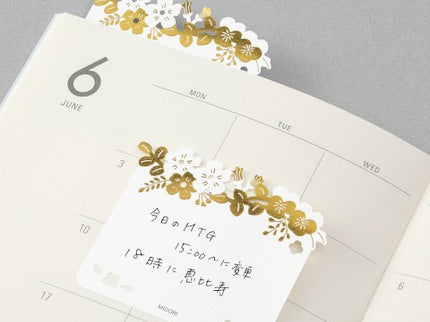Sticky Notes Troqueladas - Flores con Foil