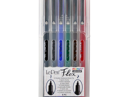 Le Pen Flex Brushpens - Set de 6 - Primary