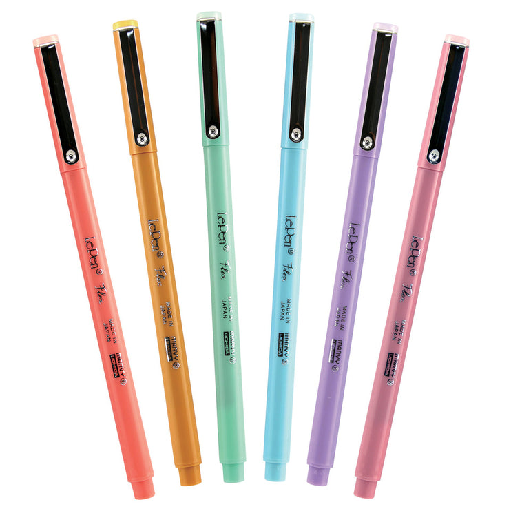 Le Pen Flex Brushpens - Set de 6 - Pastel