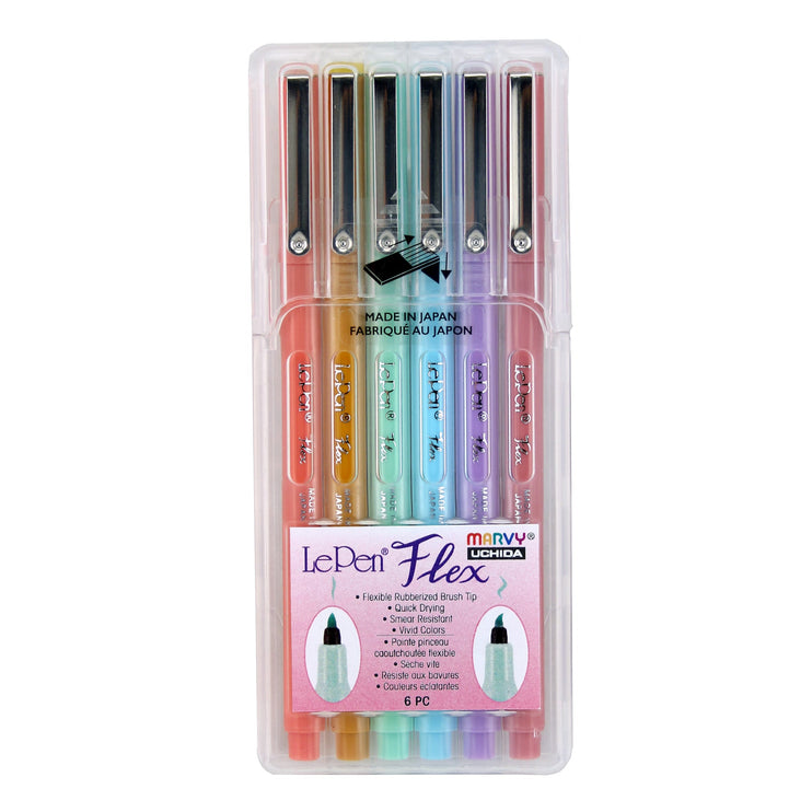 Le Pen Flex Brushpens - Set de 6 - Pastel