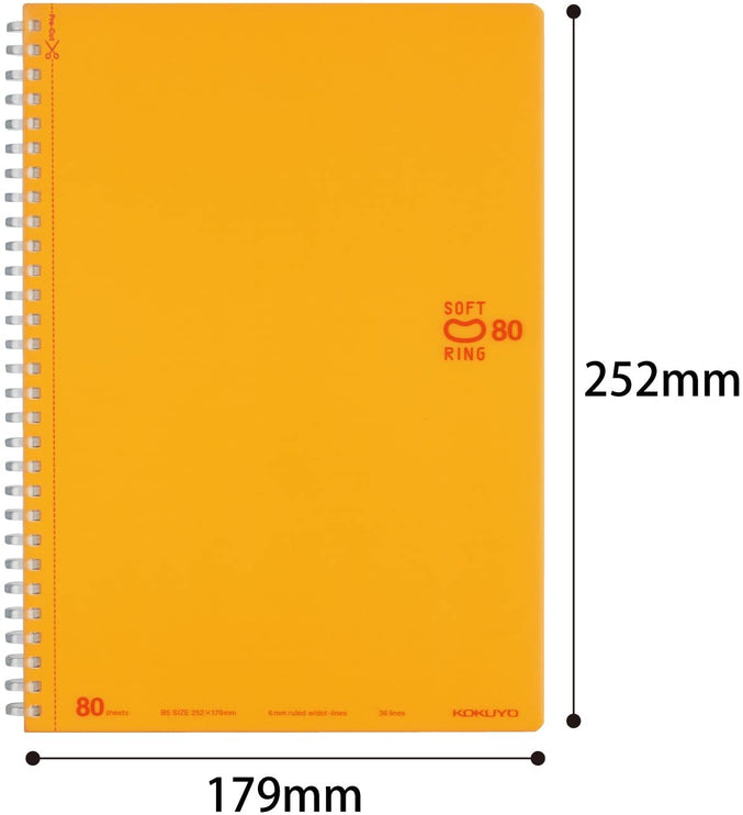 Soft Ring Notebook B5 - 80 Hojas - Orange