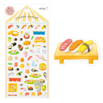 Sticker Marché - Sushi