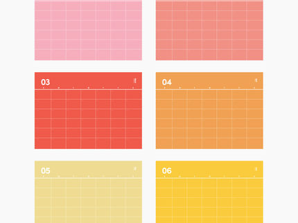 Calendario de Pared SIN FECHAS - POKETO