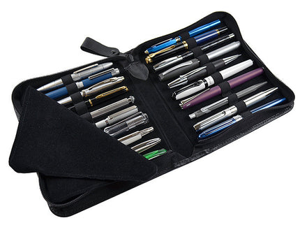20 Pen Case - Cuero Negro