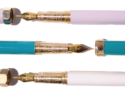 Brush Fountain Pen - Paintmaker's Teal - F - Punta Bañada en Oro