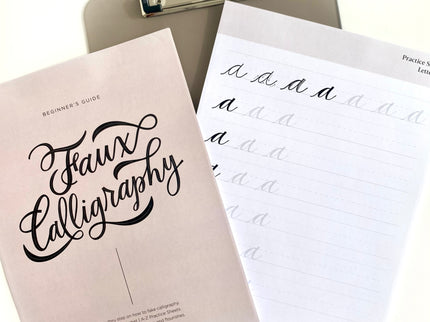 Lettering para Principiantes - Hojas Individuales con Tabla