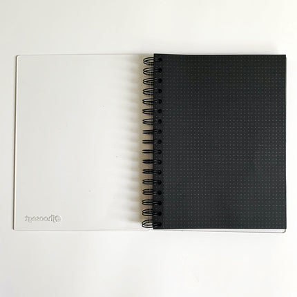 Libreta Acrílica - Papel Negro - Puntos