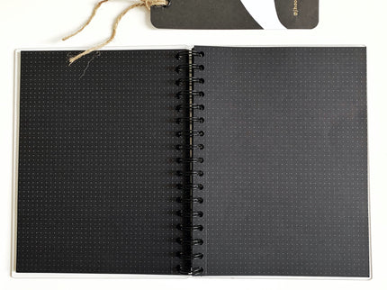 Libreta Acrílica - Papel Negro - Puntos