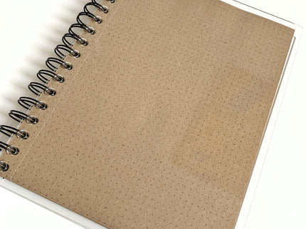 Libreta Acrílica - Papel Kraft - Puntos