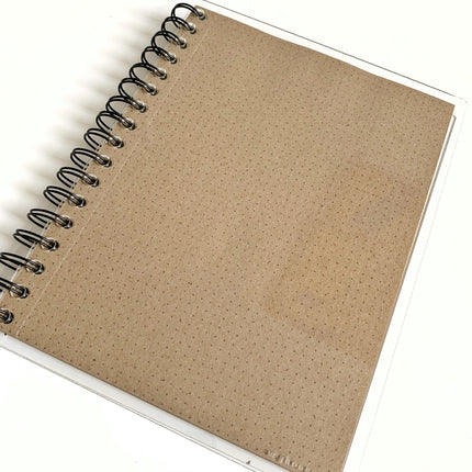 Libreta Acrílica - Papel Kraft - Puntos