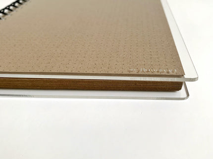Libreta Acrílica - Papel Kraft - Puntos