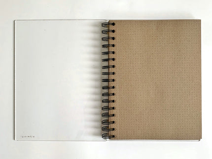 Libreta Acrílica - Papel Kraft - Puntos