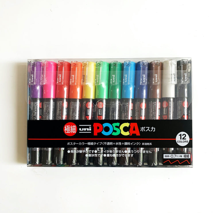 Set de 12 Posca PC-1M - Basic