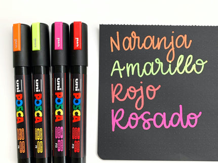 Set de 4 Posca  PC-5M - Neon