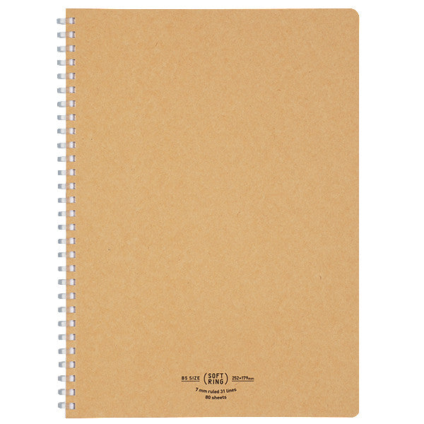 Soft Ring Notebook B5 - 80 hojas - Líneas - Kraft