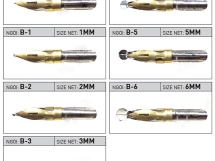 Dip Pen Nibs - B 2.0mm - Set 2