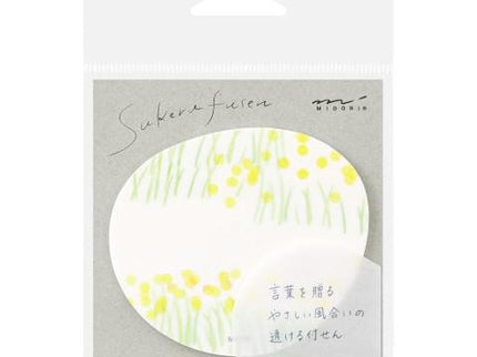 Sticky Notes Transparentes - Flores Amarillas