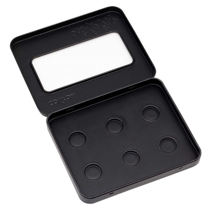 Caja Vacía para 6 Acuarelas Coliro - Metálica - NEGRA