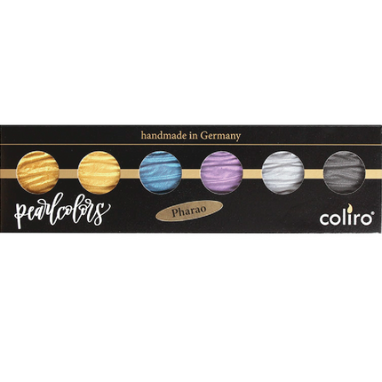 Set de 6 Acuarelas Perladas - Pharao