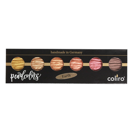 Set de 6 Acuarelas Perladas - Earth