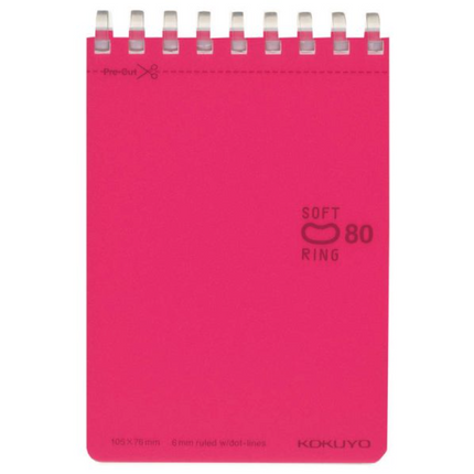 Soft Ring Libreta A7 - 80 hojas - Dotline - Rosado