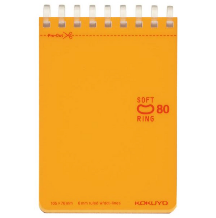 Soft Ring Libreta A7 - 80 hojas - Dotline - Naranja