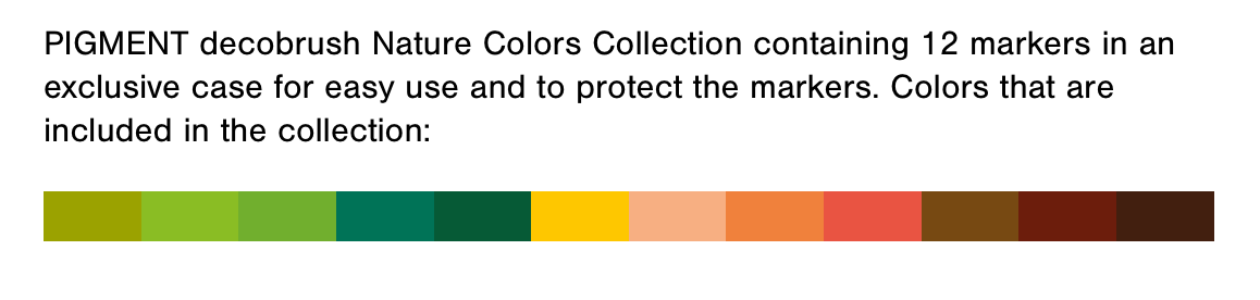 Pigment Decobrush - Set 12 - Nature