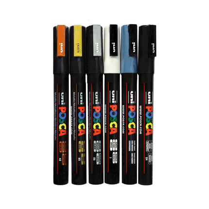 Set de 6 Posca PC-3M - Shadowing