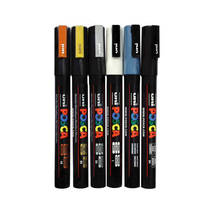 Set de 6 Posca PC-3M - Shadowing