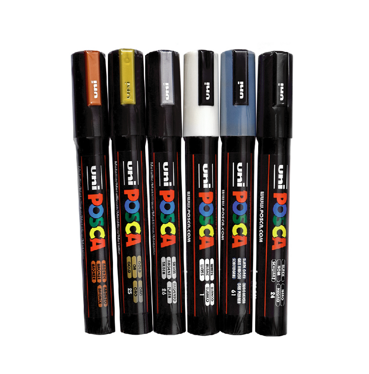 Set de 6 Posca PC-5M - Shadowing