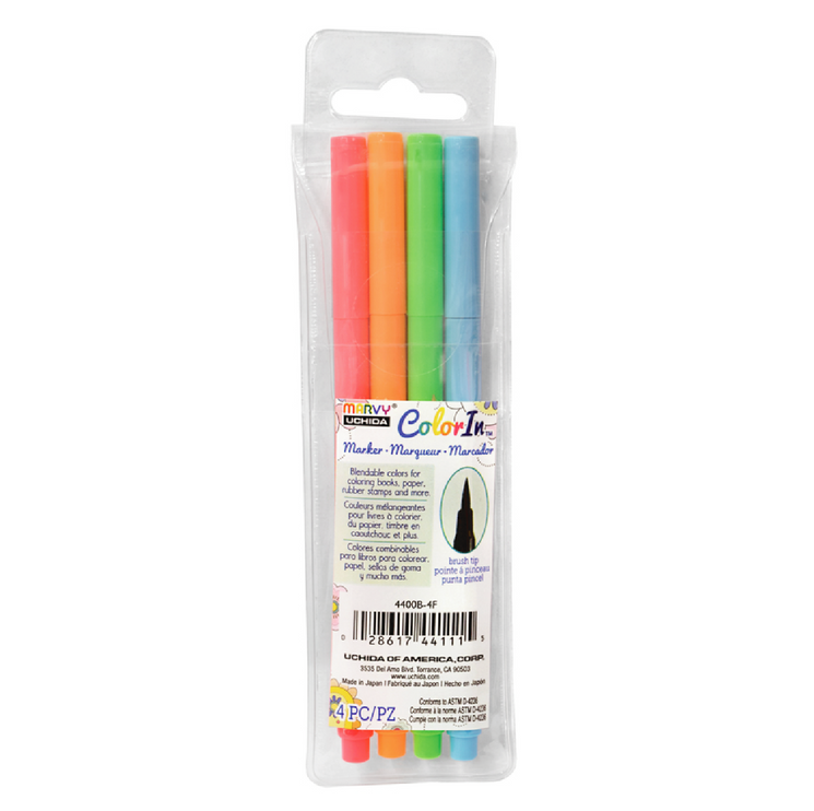 Color In Brushpens - Set de 4 - Neon