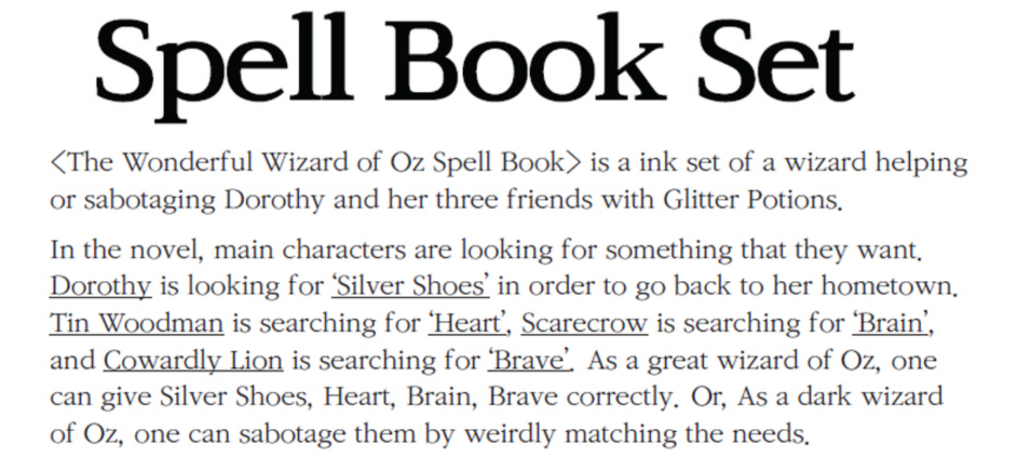 Spell Book Set - The Wonderful Wizard of Oz - Set de Tintas