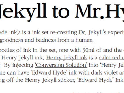 Dr. Jeckyll to Mr. Hyde - Set de Tintas